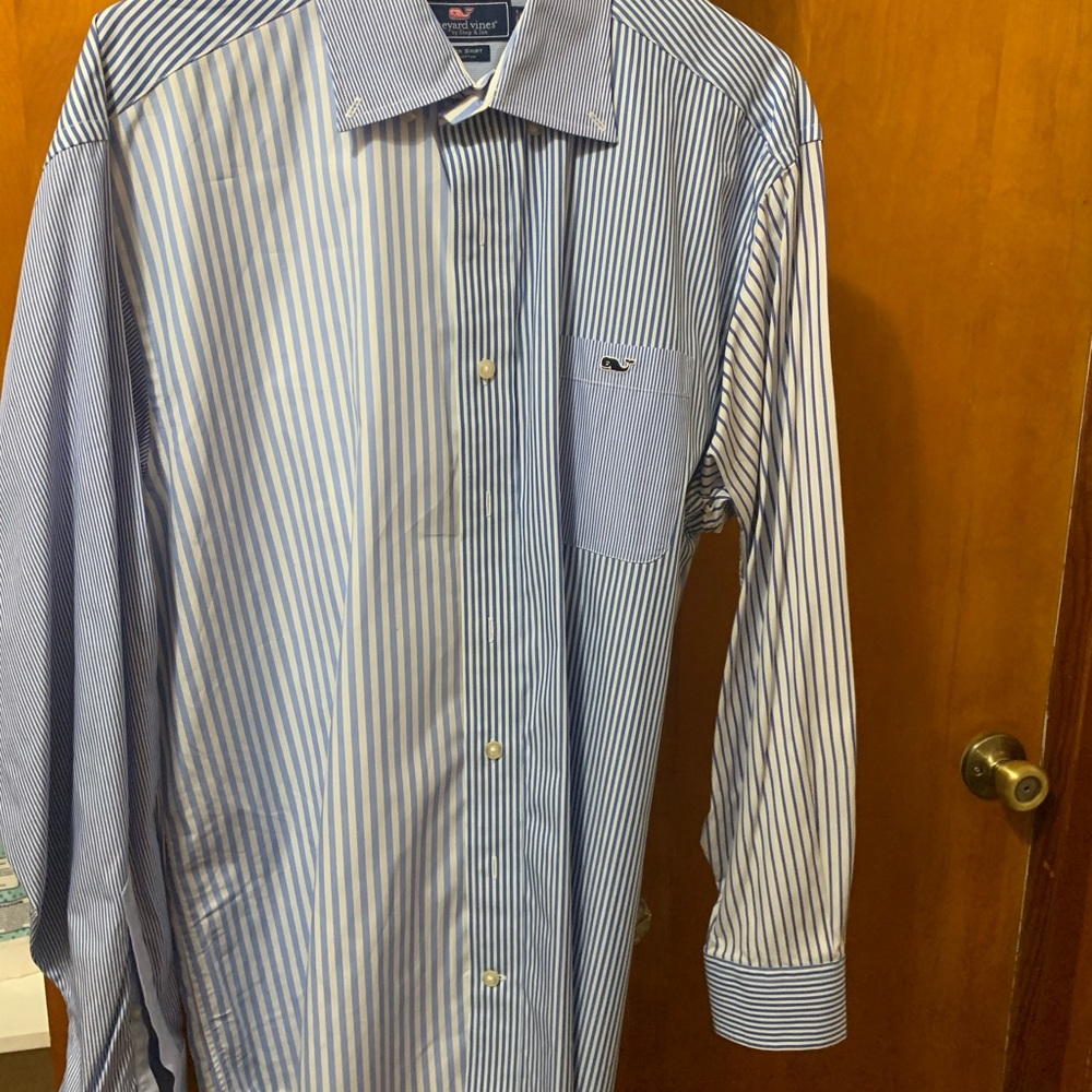Vineyard Vines Patchwork Strip Collared Shirt - image 2